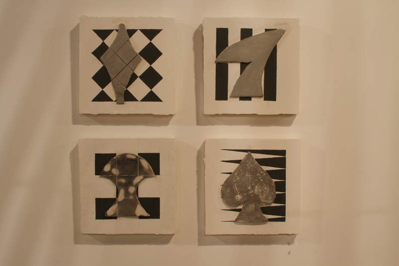 Moira Kelly Ciphers, wax, plaster, tempra, and graphite