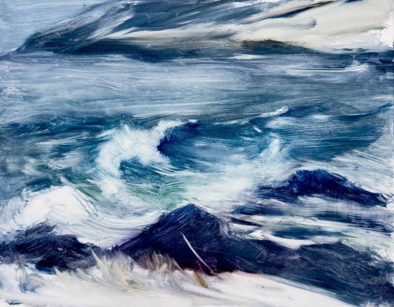 Marston.RocksinWaves.2025.AcryliconPaper.11x14in