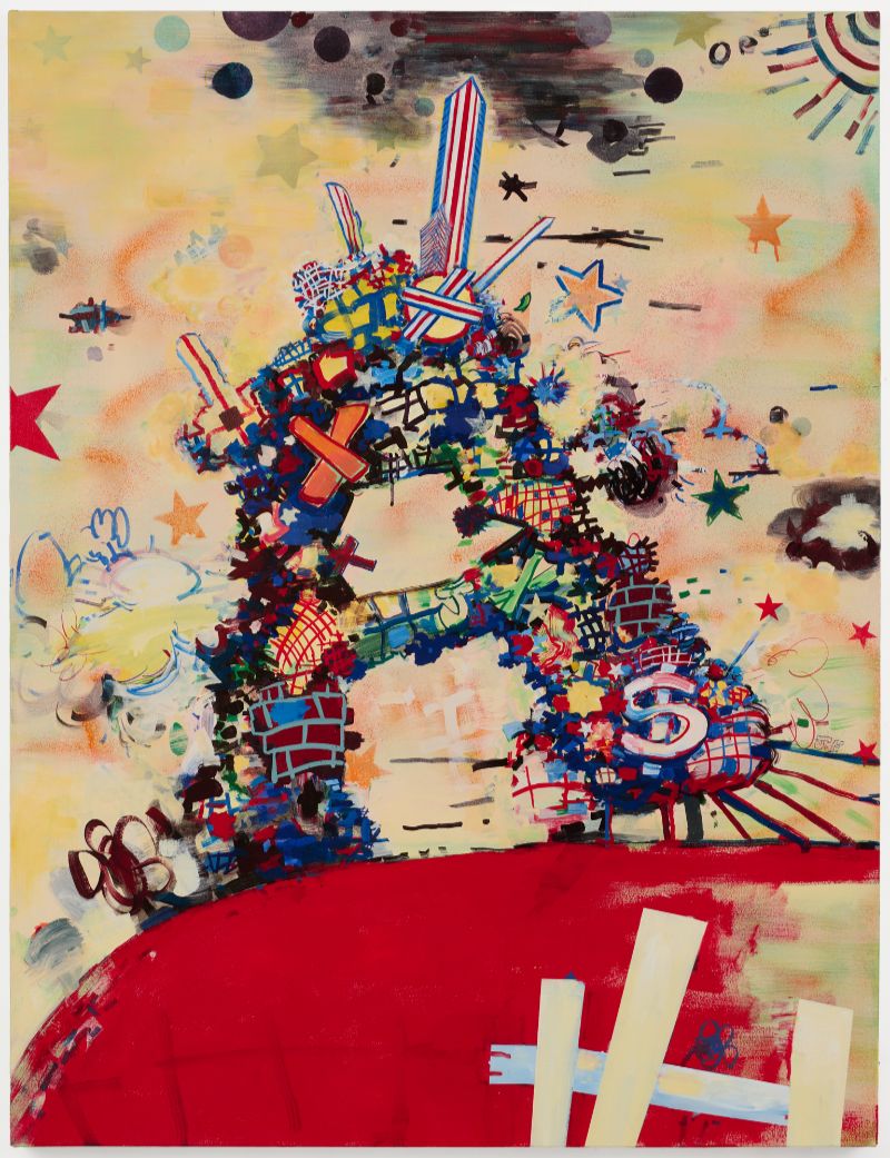 Jane Fine, The Admiral, 2025, acrylic on canvas, 52 x 40 inches